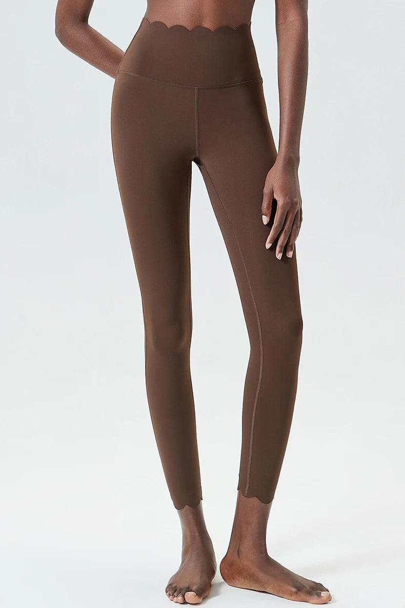 High Waist Sports Leggings Women Solid Color Stretchy Soft Yoga Pants Close Fit Breathable Gym Tights Female Running Sportswea