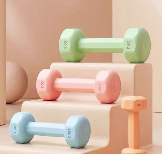 1PC New 1kg Fitness Dumbbell Set PVC Non-Slip Kettlebell Waterproof Anti-Roll Small Dumbbell Home Equipment