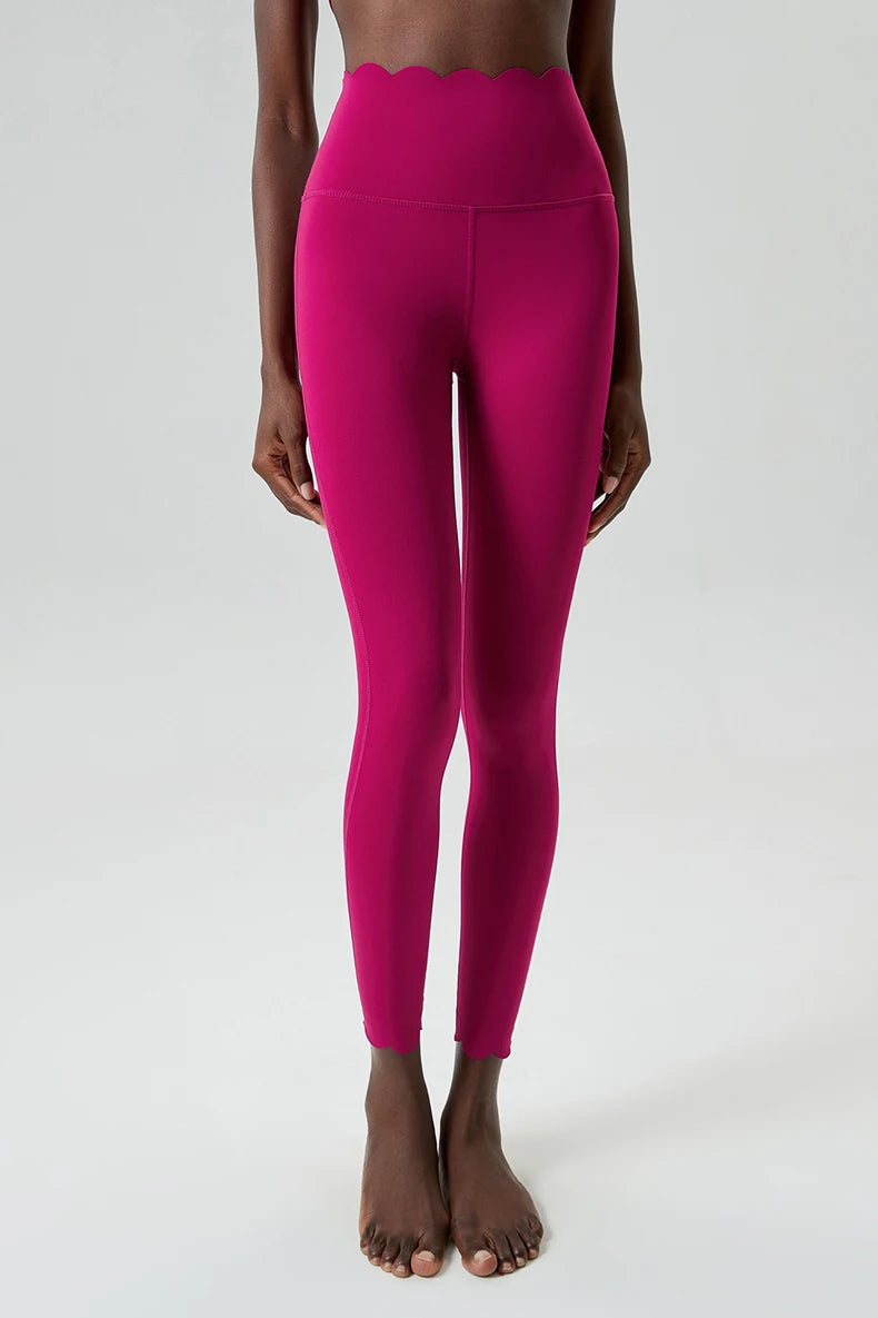 High Waist Sports Leggings Women Solid Color Stretchy Soft Yoga Pants Close Fit Breathable Gym Tights Female Running Sportswea