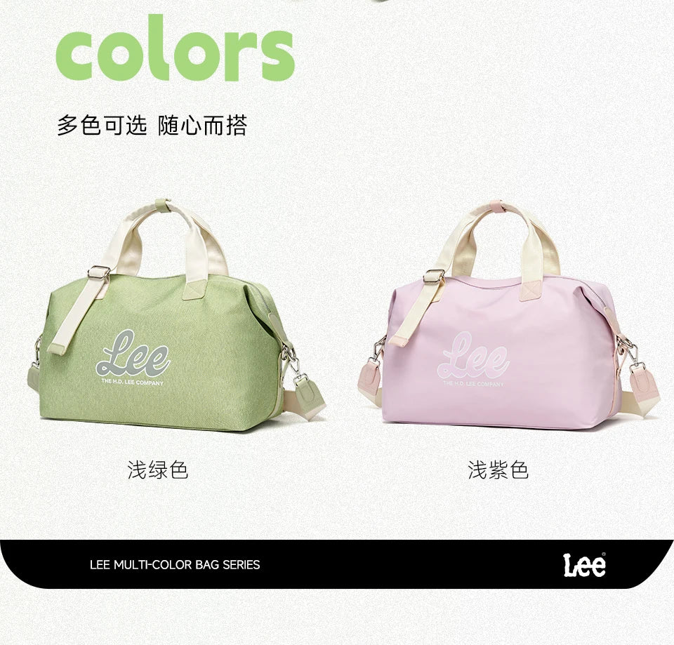 LEE Waterproof Ladies Weekend Travel Bag Women Medium Size Overnight Luggage Duffel Bag High Quality Gym Fitness Handbag School
