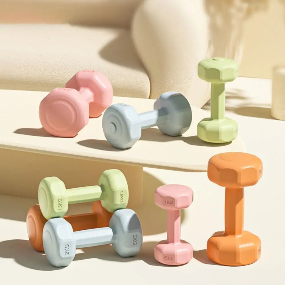 1PC New 1kg Fitness Dumbbell Set PVC Non-Slip Kettlebell Waterproof Anti-Roll Small Dumbbell Home Equipment