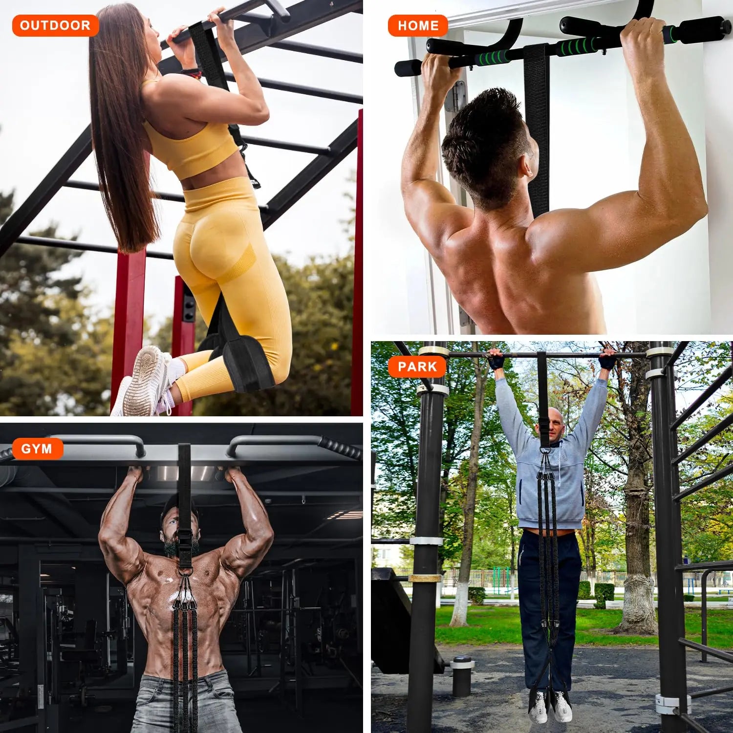 Assisted Belt Pull Up Bands 75-300 LBS  Multifunctional Assist Belt Strength Training Fitness Tools High Intensity Pull Up Band