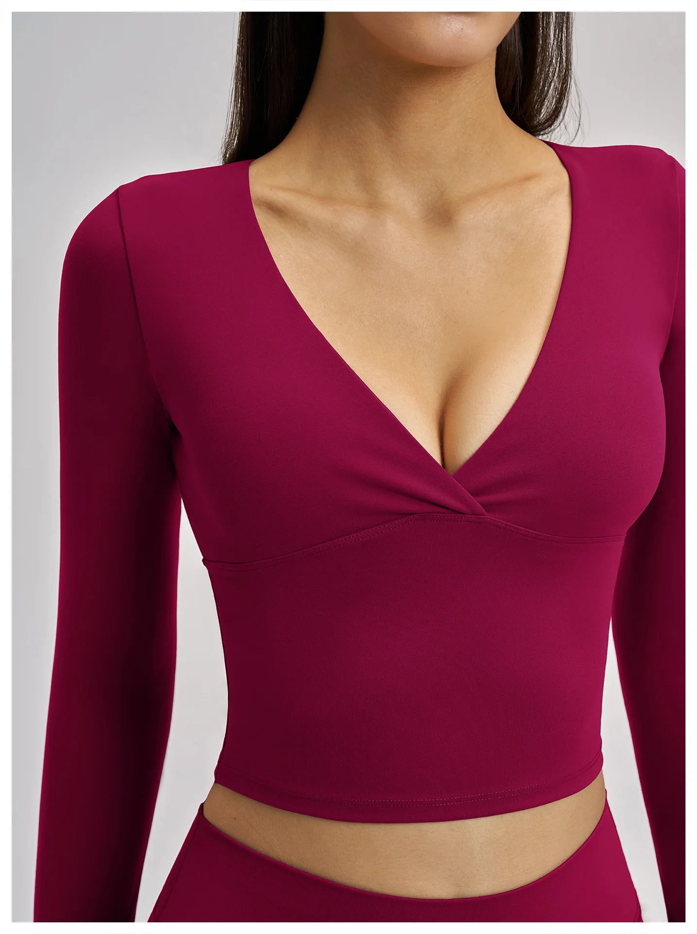 JUREN Yoga Long Sleeve Workout Top Gym Pilates Clothes Women Active Wear Sports Shirt Elastic Fitness Yoga Casual Running Shirts