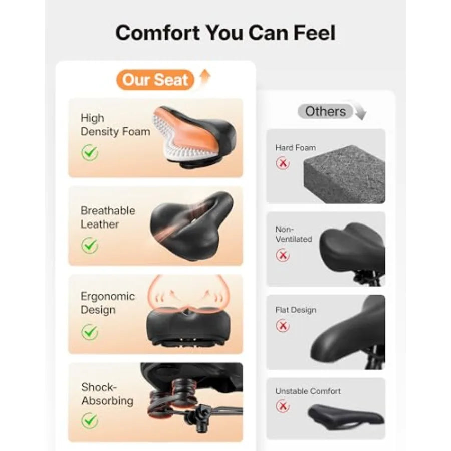 Magnetic Exercise Bike Low Noise Stationary Bike for Home with Comfortable Seat Cushion Spinning Bike with 330 lb Weight Capaci