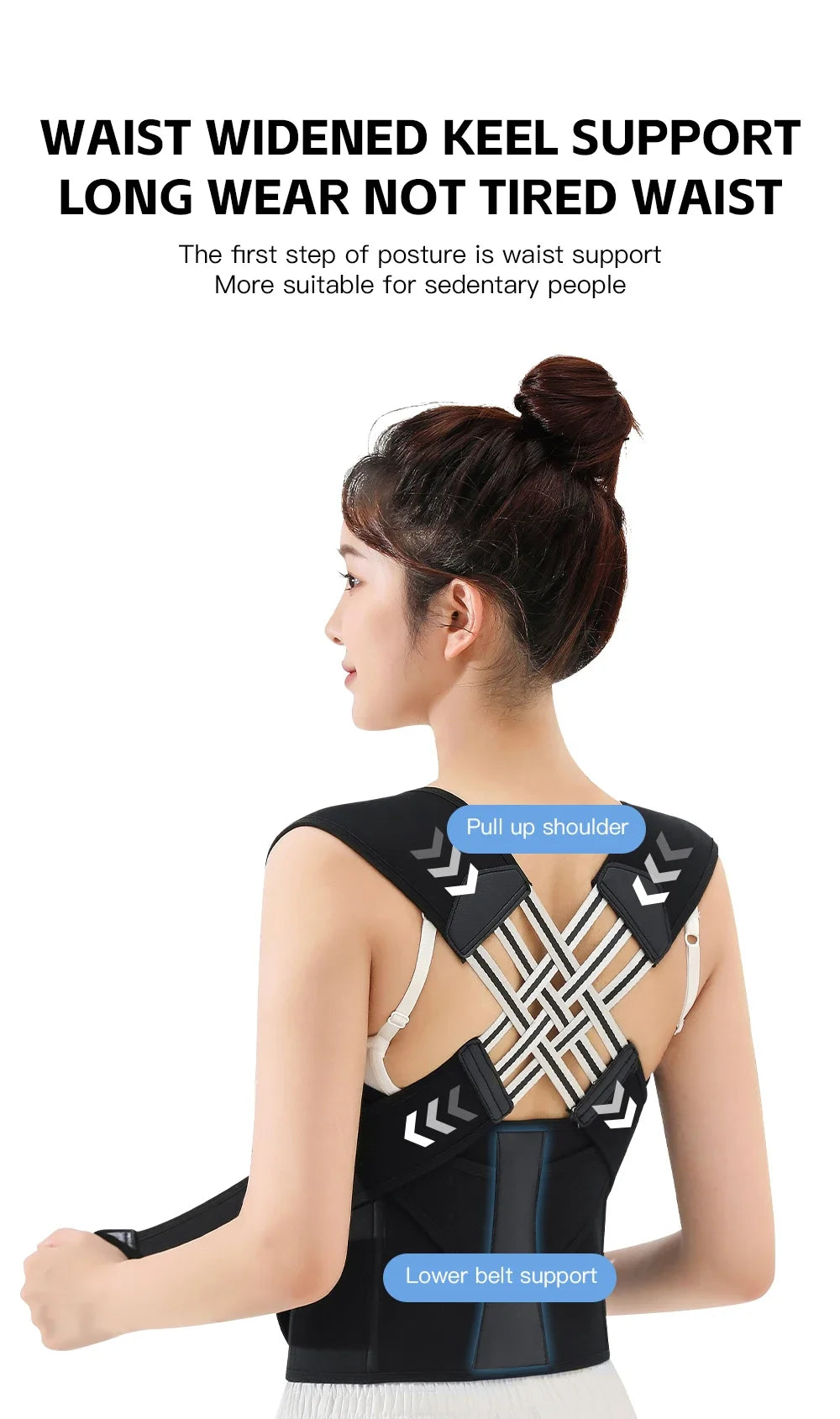 Back Brace Posture Corrector for Women & Men Back Lumbar Support Shoulder Posture Support for Improve Posture & Back Pain Relief