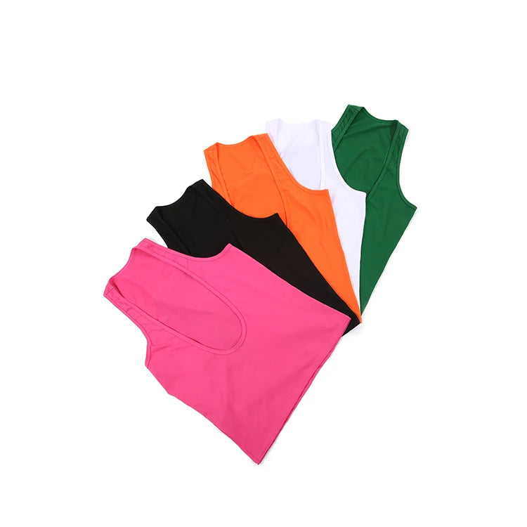 Muscle Tank Vest Men's Sports Sleeveless Shirts Sexy Deep V Neck Loose Summer Vests Solid Color T Shirts Fitness Gmy Tops