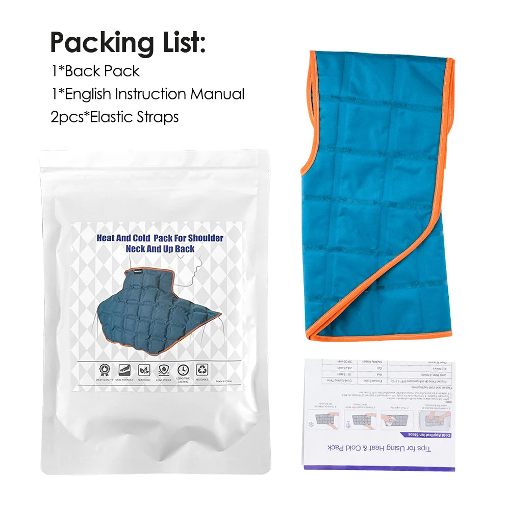 Reusable Ice Pack for Neck Shoulders Upper Back Discomfort Large Shoulder Ice Wrap Polymer Resin Cold Hot Compress Therapy