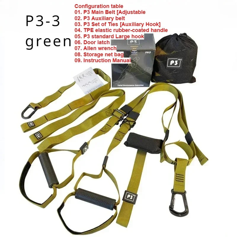 1Set Suspension Training Strap Fitness Strength Power Suspension Trainer  Yoga Strap Wall Mount Professional Trx Tensioner