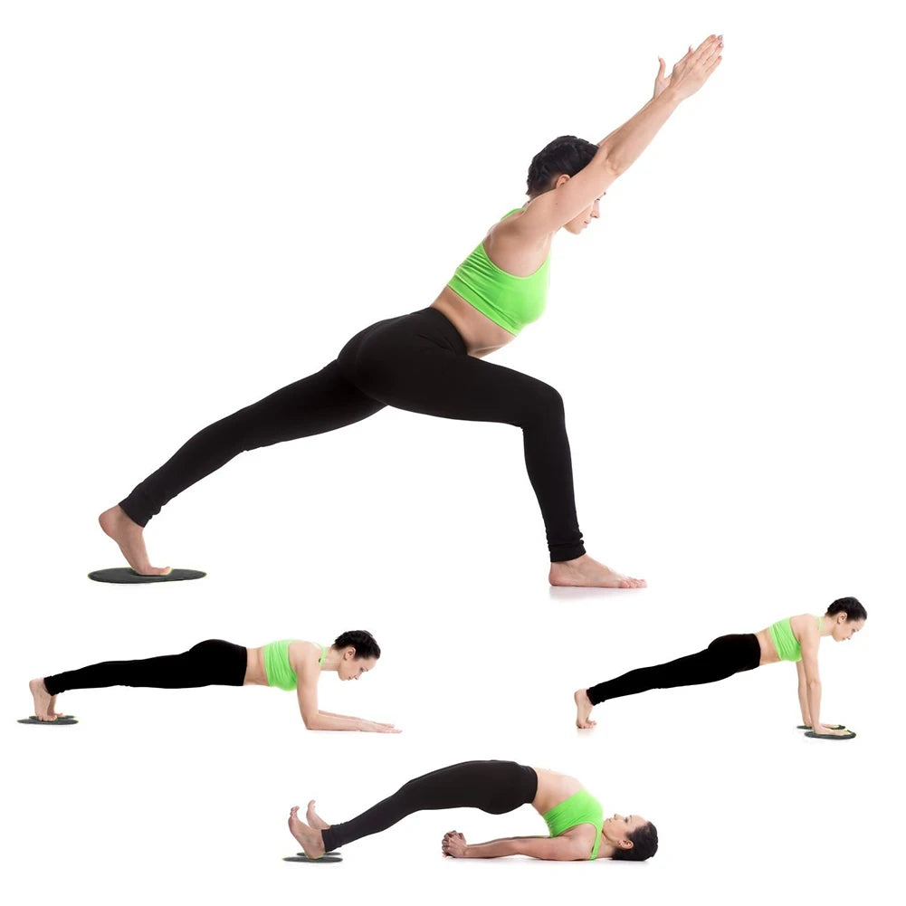 2Pcs Yoga Sliding Discs Fitness Core Training Pads Gym Workout Equipment For Abdominal Body Building Shaping Foot Gliding Disc