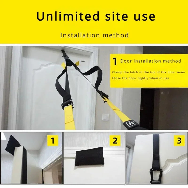 1Set Suspension Training Strap Fitness Strength Power Suspension Trainer  Yoga Strap Wall Mount Professional Trx Tensioner