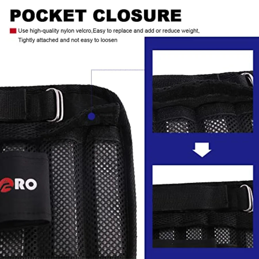 Adjustable Wrist Ankle Weights with Removable Steel Bars 1 Pair Arm Leg Weights for Men Women No Sand Leakage for Walking Joggi