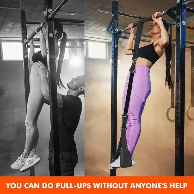 Assisted Belt Pull Up Bands 75-300 LBS  Multifunctional Assist Belt Strength Training Fitness Tools High Intensity Pull Up Band