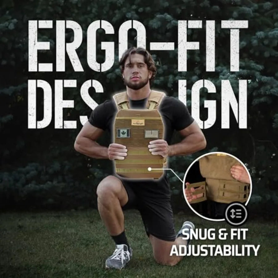Tactical Weighted Vest - Adjustable Weight Vests - Versatile Wearable Vest for Fitness Workouts, Strength and Endurance Training