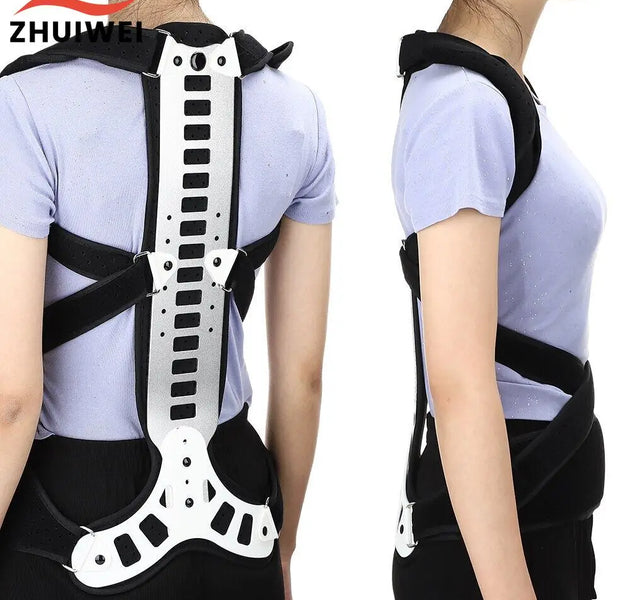 High Quality Aluminum Plate Lumbar Spinal Bad Back Posture Corrector Brace Humpback Orthopedic Strain Pain Relief