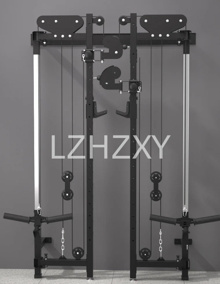 Foldable squat rack wall bird comprehensive trainer free bench press high pull-down Large Fitness Equipment Integrated