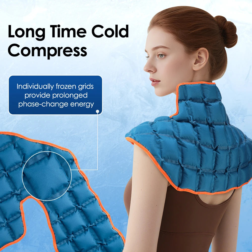 Reusable Ice Pack for Neck Shoulders Upper Back Discomfort Large Shoulder Ice Wrap Polymer Resin Cold Hot Compress Therapy