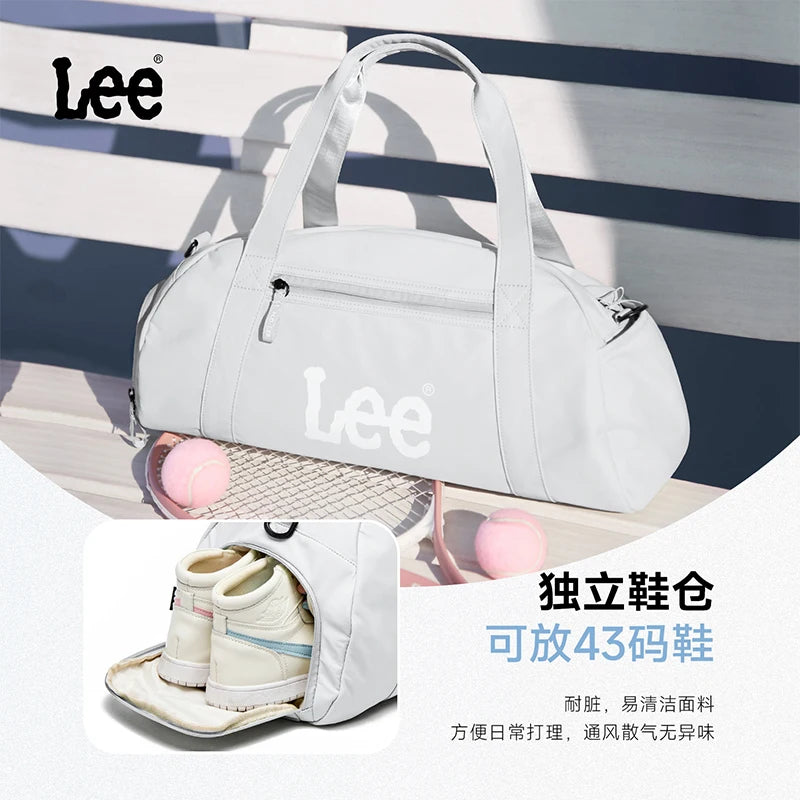 LEE Waterproof Sports Fitness Gym Bag Women Men Large Capacity Yoga Shoe Compartment Dry Pocket Luggage Travel Bag