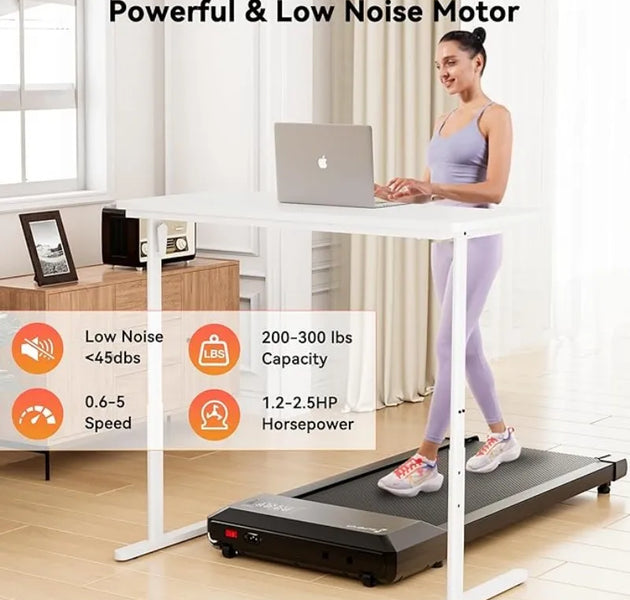 Superun  2-in-1 Home/Office 2.5 HP Walking Treadmill,mini Treadmills for Small Spaces with APP & Remote Control