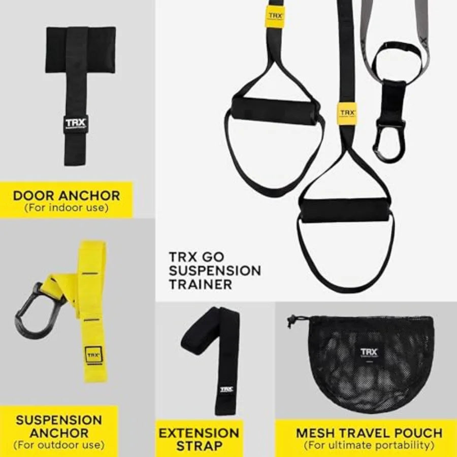 TRX GO Suspension Trainer At Home Portable Gym Workout For Strength Training Full Body Exercise Equipment