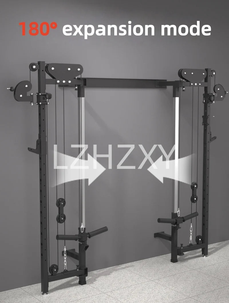 Foldable squat rack wall bird comprehensive trainer free bench press high pull-down Large Fitness Equipment Integrated
