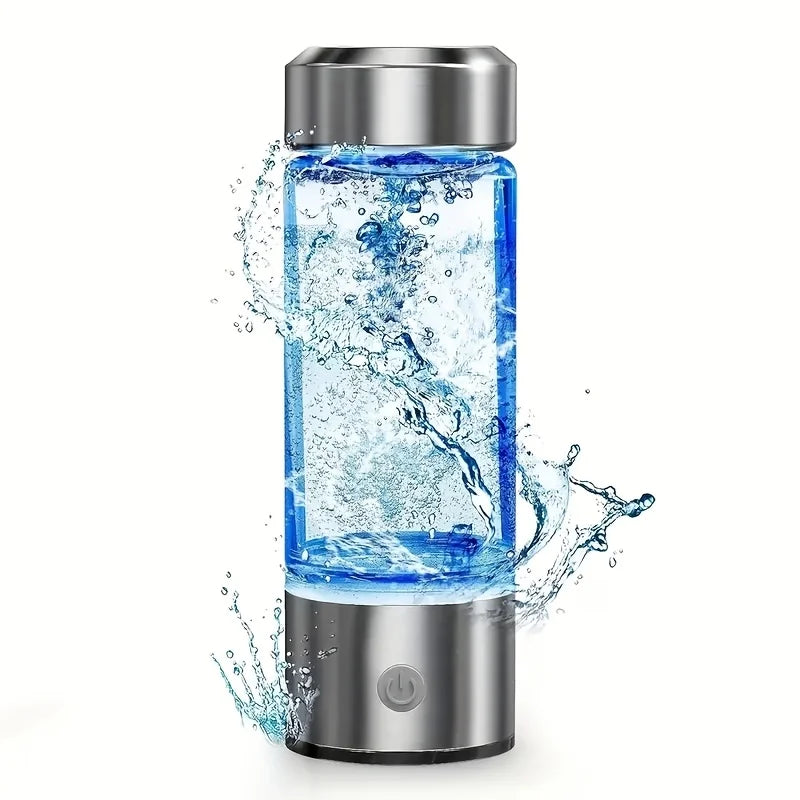 One hydrogen water bottle, hydrogen-rich water cup, USB-charged hydrogen electrolysis generator (3 minutes charge), fitness