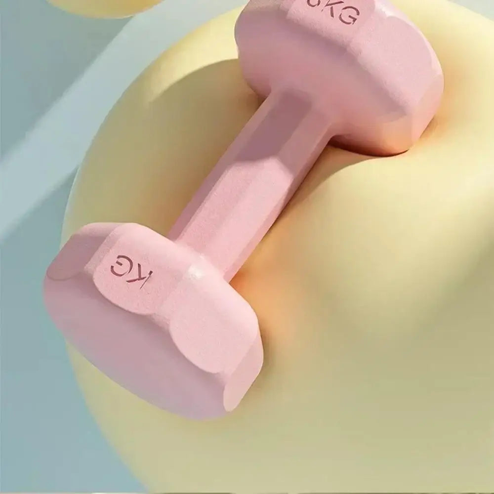 1PC New 1kg Fitness Dumbbell Set PVC Non-Slip Kettlebell Waterproof Anti-Roll Small Dumbbell Home Equipment