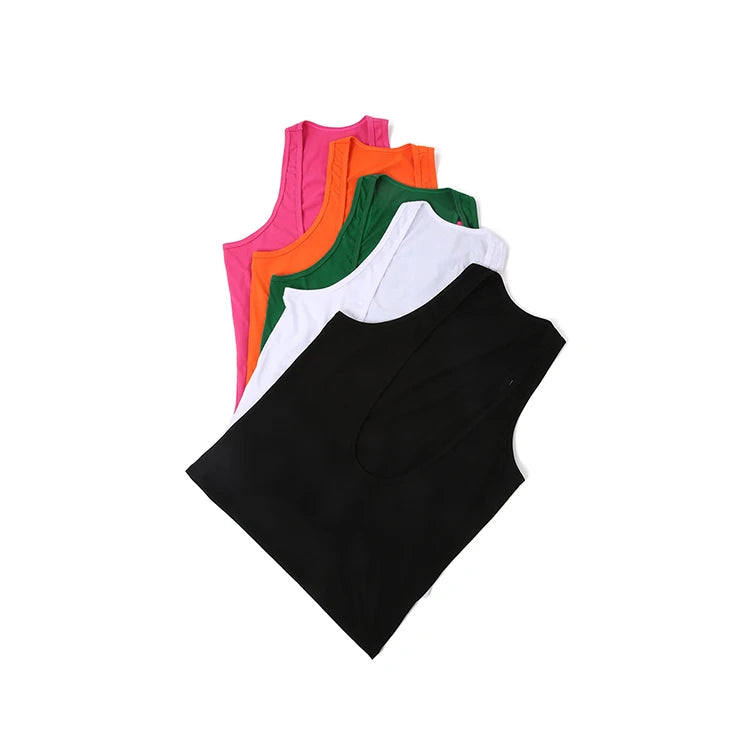 Muscle Tank Vest Men's Sports Sleeveless Shirts Sexy Deep V Neck Loose Summer Vests Solid Color T Shirts Fitness Gmy Tops