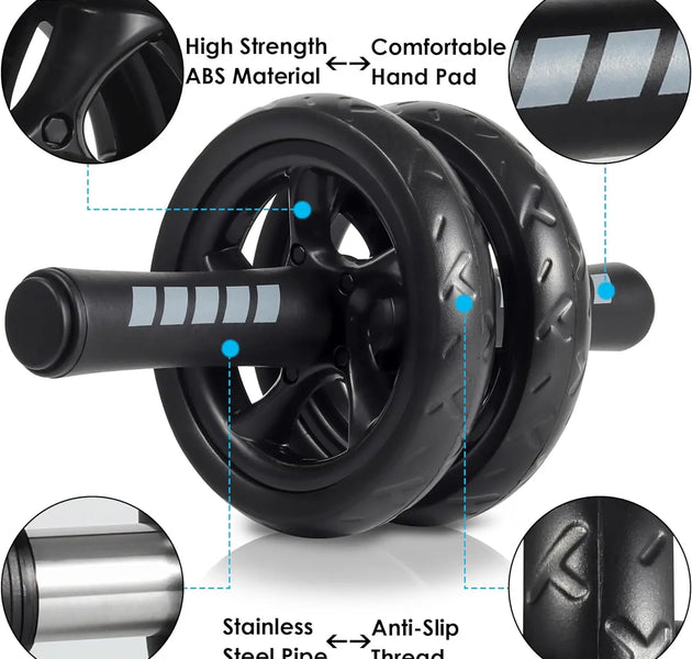 Ab Roller for Abdominal Exercise Machine, Abs Workout Equipment, Core Strengthening Trainer Fitness Belly Training, Entrainement