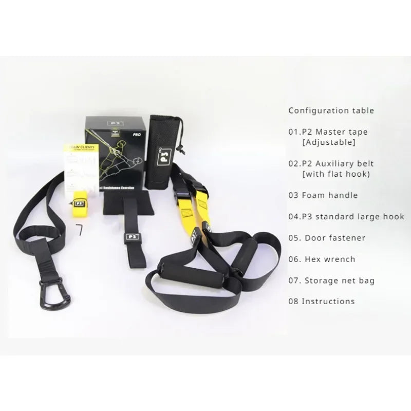 1Set Suspension Training Strap Fitness Strength Power Suspension Trainer  Yoga Strap Wall Mount Professional Trx Tensioner